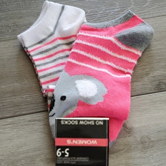 **3/$15* Koala + Pink Striped Socks - Picture 3 of 5